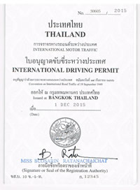 International driver license front